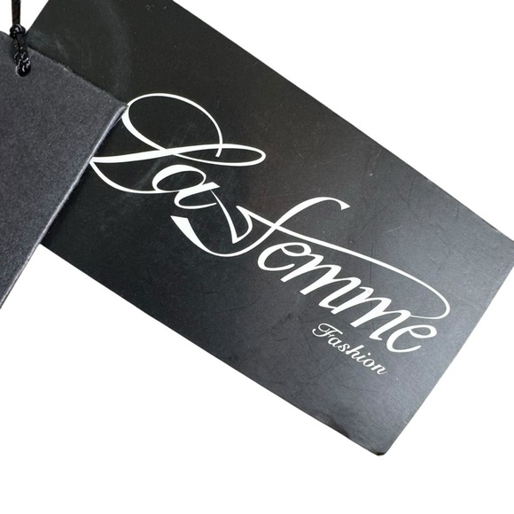 LA FEMME Strapless Prom Formal Dress Gown Cranberry Size 6 NWT - Picture 9 of 16